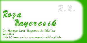 roza mayercsik business card